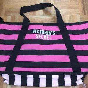 Pink and Black Victoria’s Secret Beach Bag